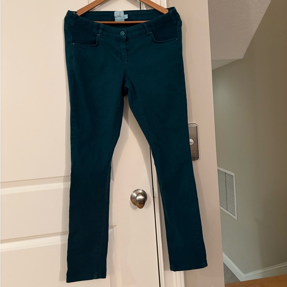 ASOS Maternity Dark Weathered Teal Skinny Pants